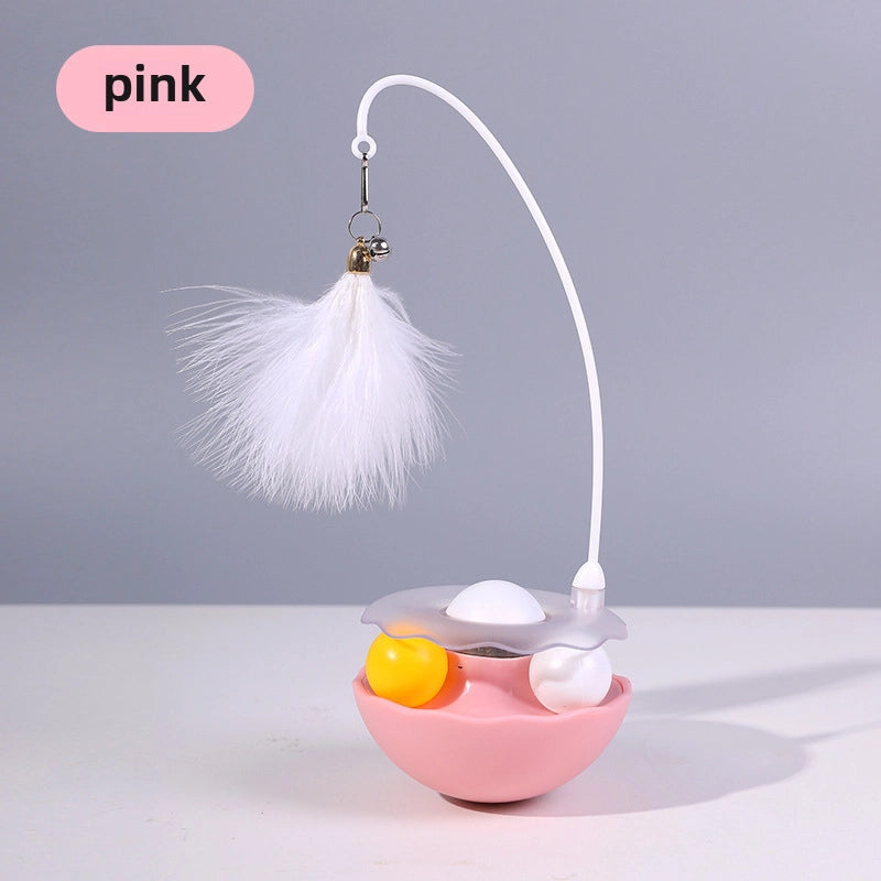 Original Tumbler Cat Toy Self-Hi Removable Funny Cat Stick Feather Bell Catnip Ball Pet Supplies