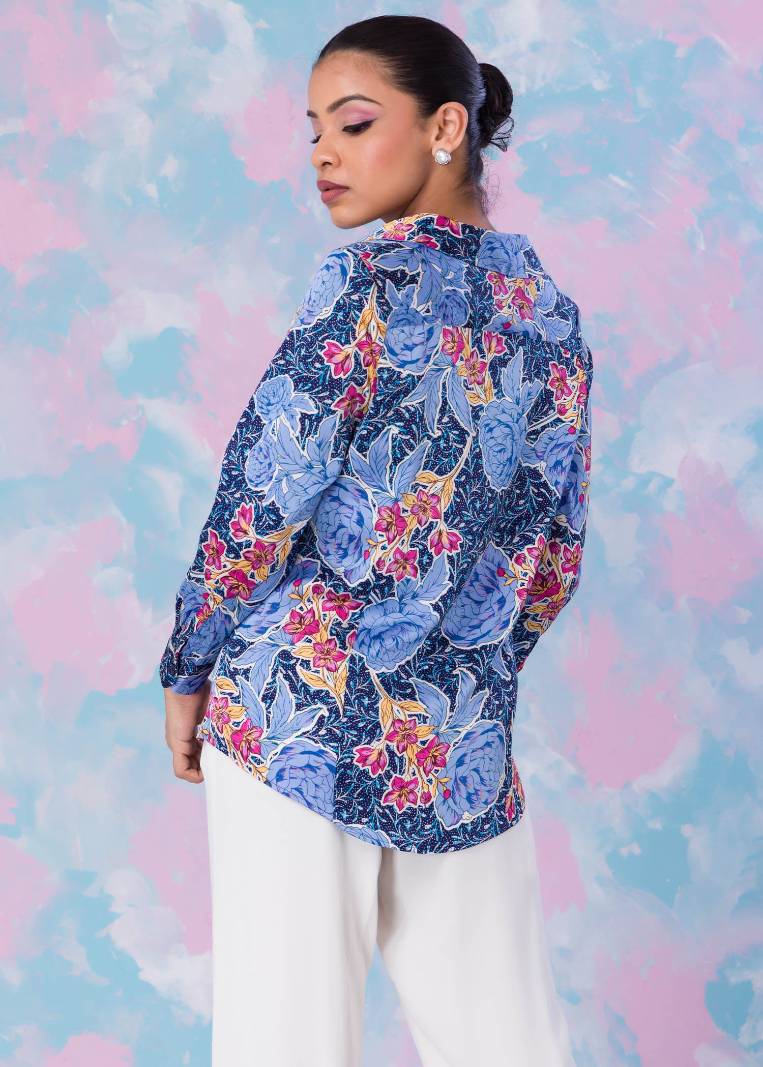 Printed Satin Shirt