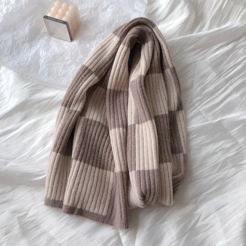 Women's Casual Lattice Knit Scarf