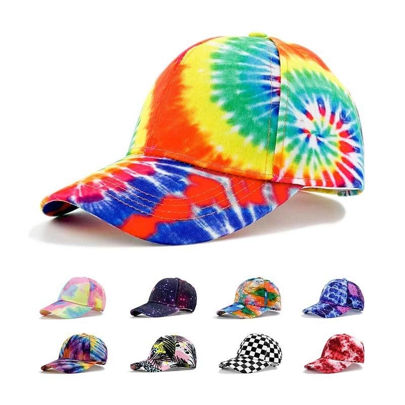 Unisex Fashion Colorful Printing Curved Eaves Baseball Cap