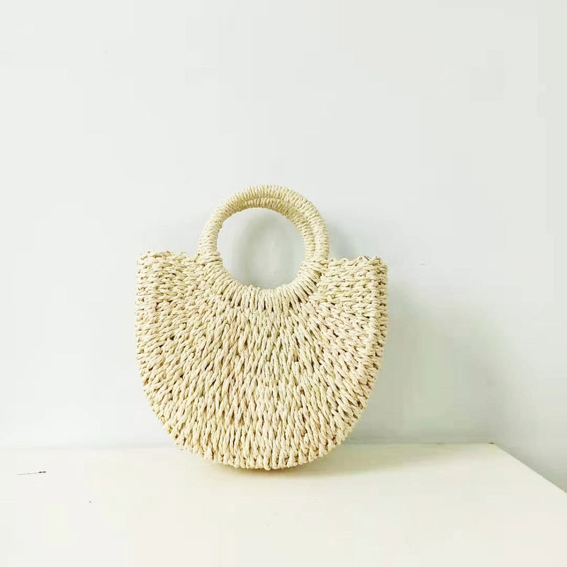 Women's All Seasons Straw Elegant Beach Classic Style Shoulder Bag Handbag Straw Bag