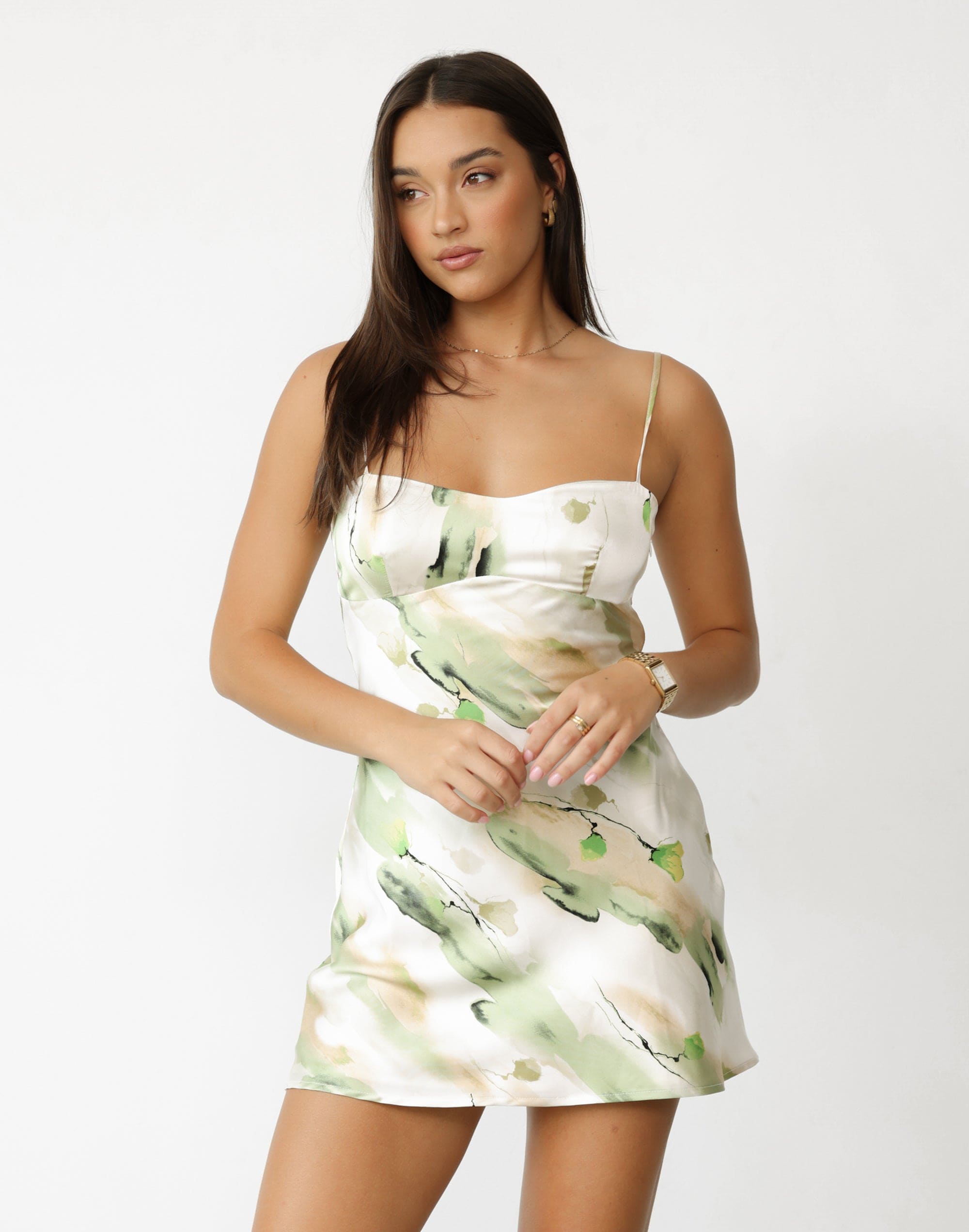 Adoette Mini Dress (Water Lily)