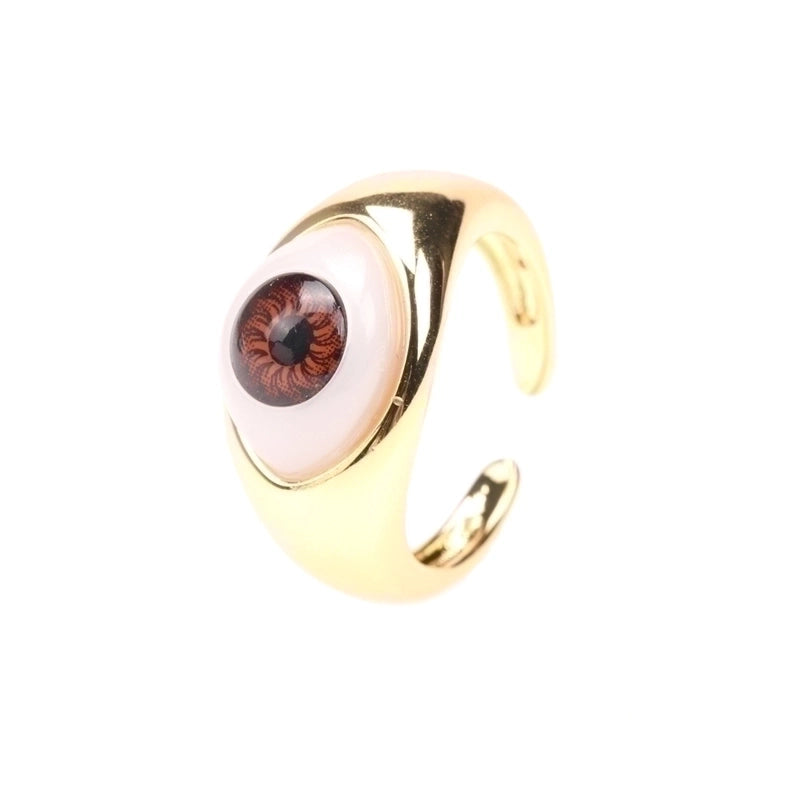 Plastic Copper Geometric No Inlaid Rings