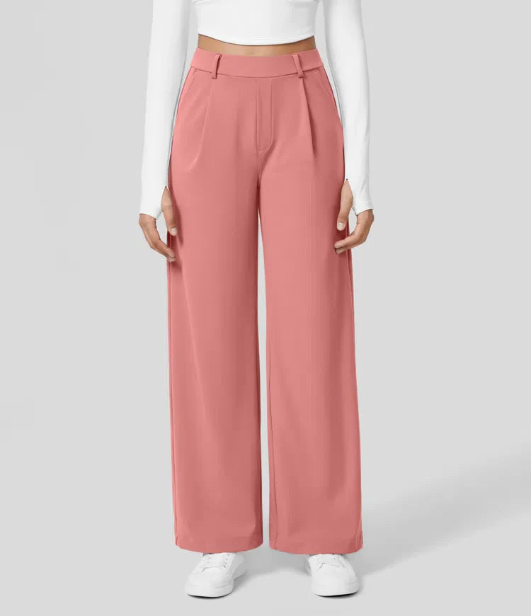 Quinn | High Waist Trousers with Side Pockets