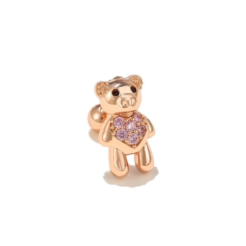 Ear Cartilage Rings & Studs Cute Animal Brass Gem