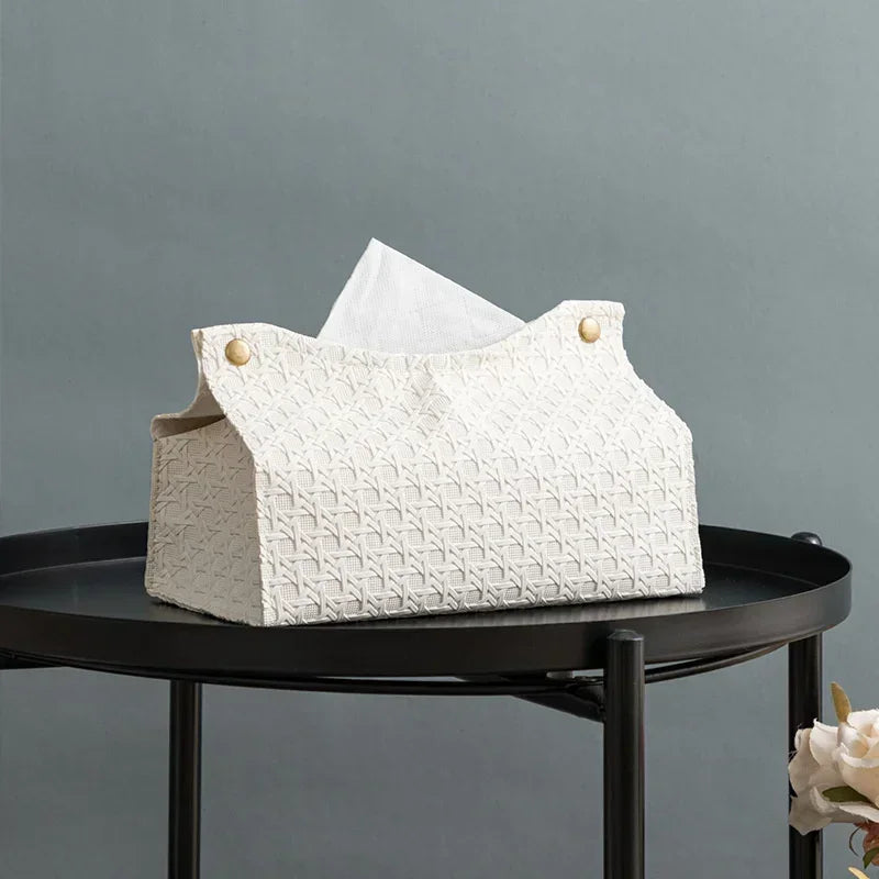 Hearthside Rattan Weave Tissue Box Cover