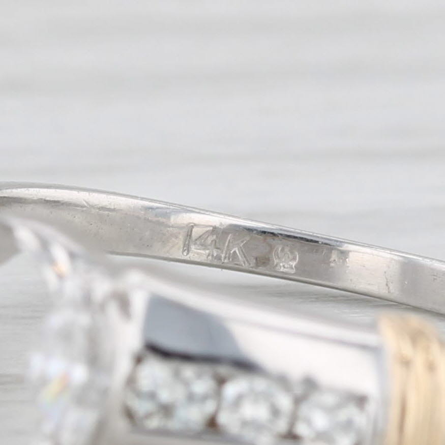 0.35ctw Diamond Ring Jacket Enhancer Guard 14k White Gold Size 5.75 Wedding Band