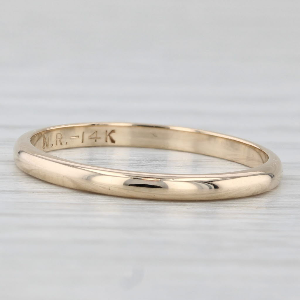 Classic Gold Wedding Band 14k Yellow Gold Size 7 Ring Stackable