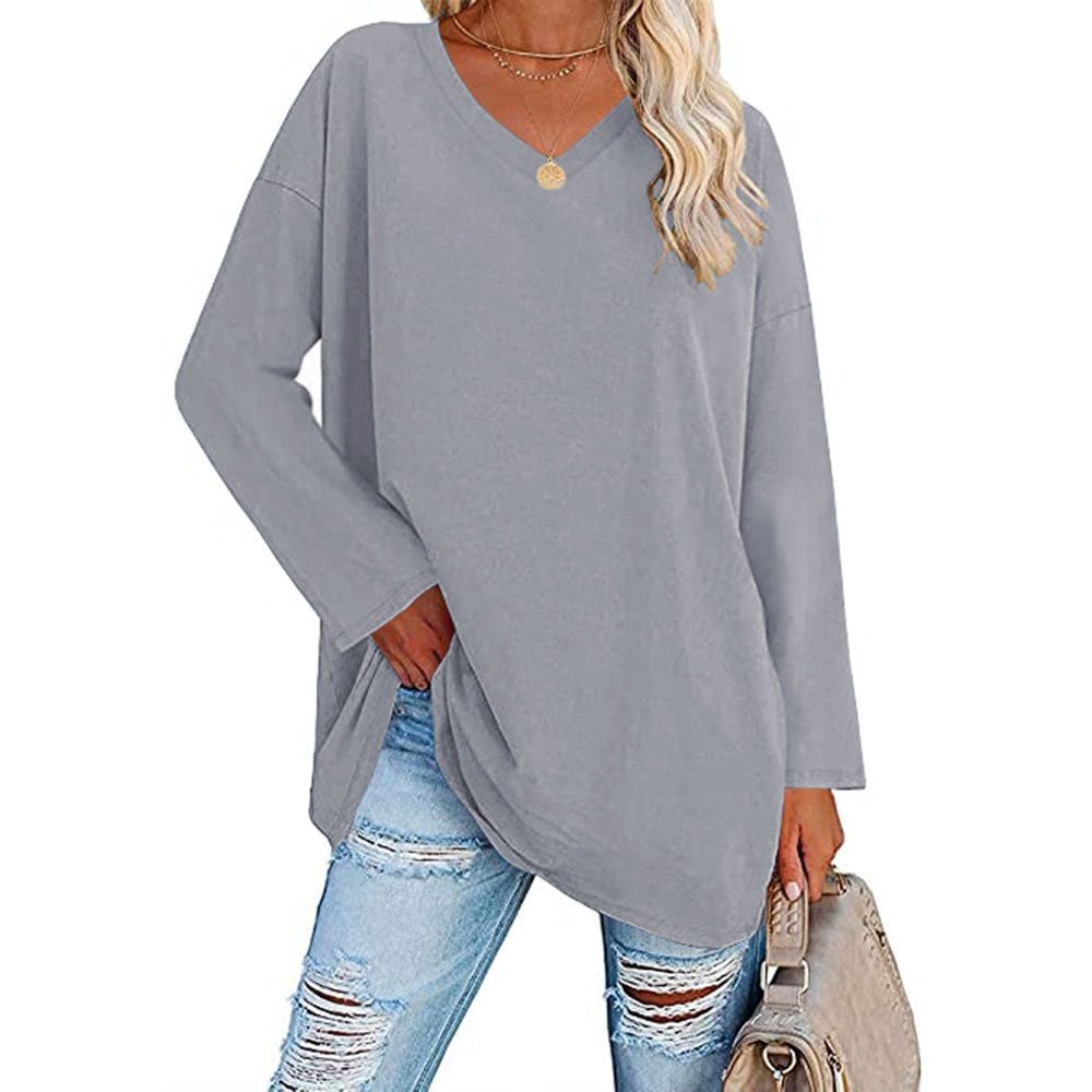 🔥The Last Day Promotion-SALE 70% OFF💋Women's loose long sleeve fashion V-neck knit top