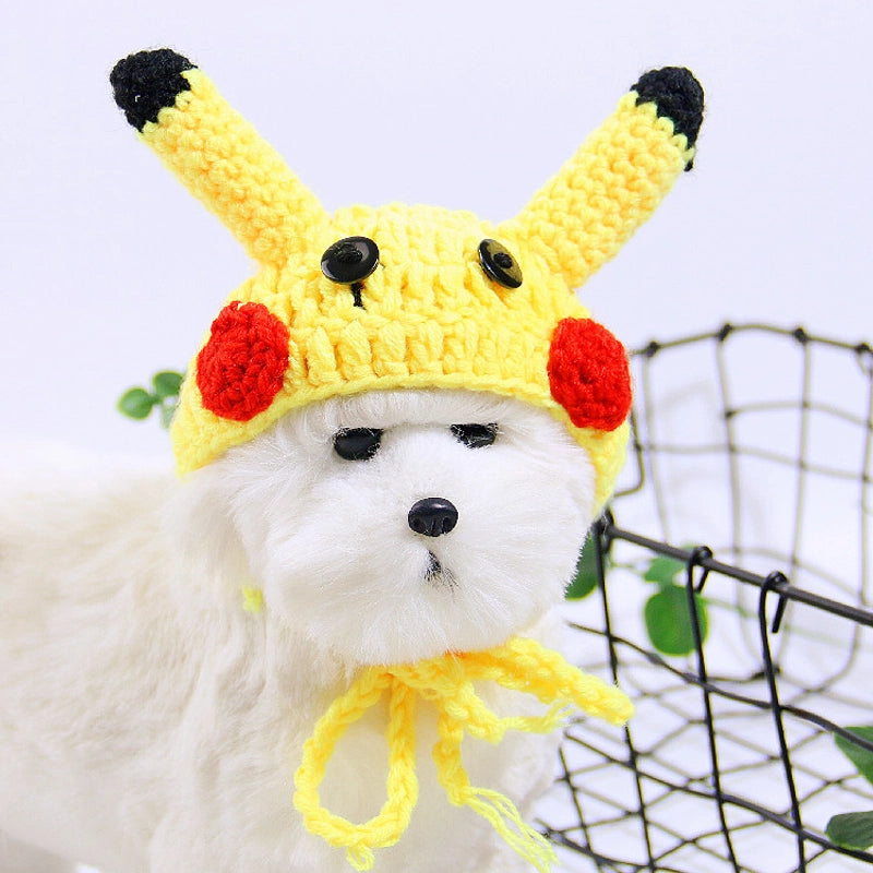 Cute Acrylic Frog Patchwork Pet Hat