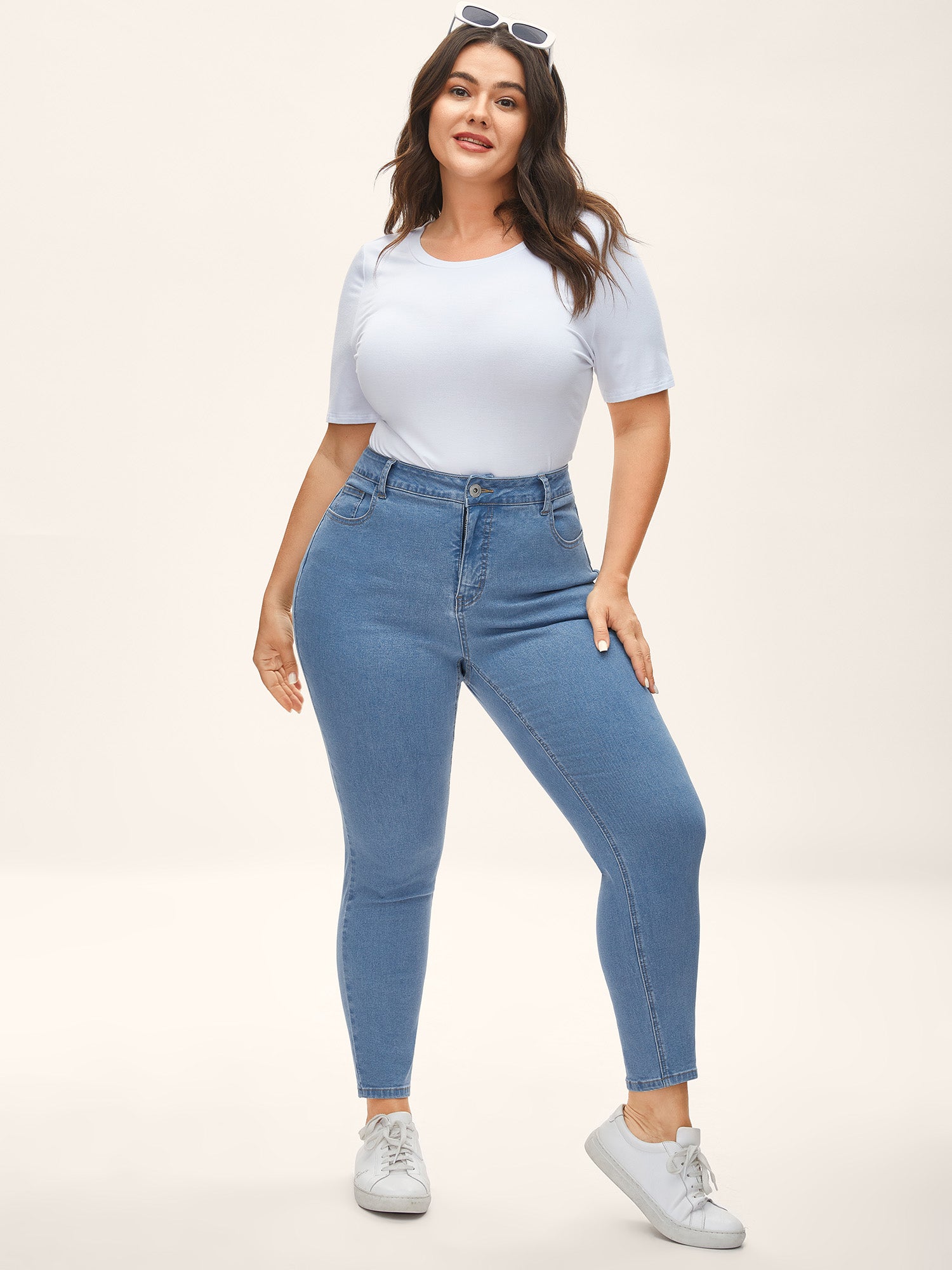 Classic Skinny-Fit Mid Rise Jeans