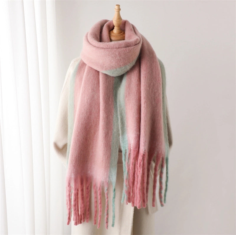 Women's Casual Tie Dye Imitation Cashmere Polyester Scarf
