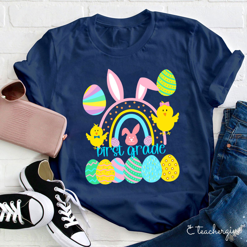 Personalized Grade Eggs Teacher T-Shirt