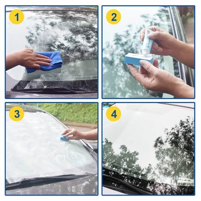 (🔥BUY 2 GET 1 FREE)  -  Car Glass Oil Film Cleaner