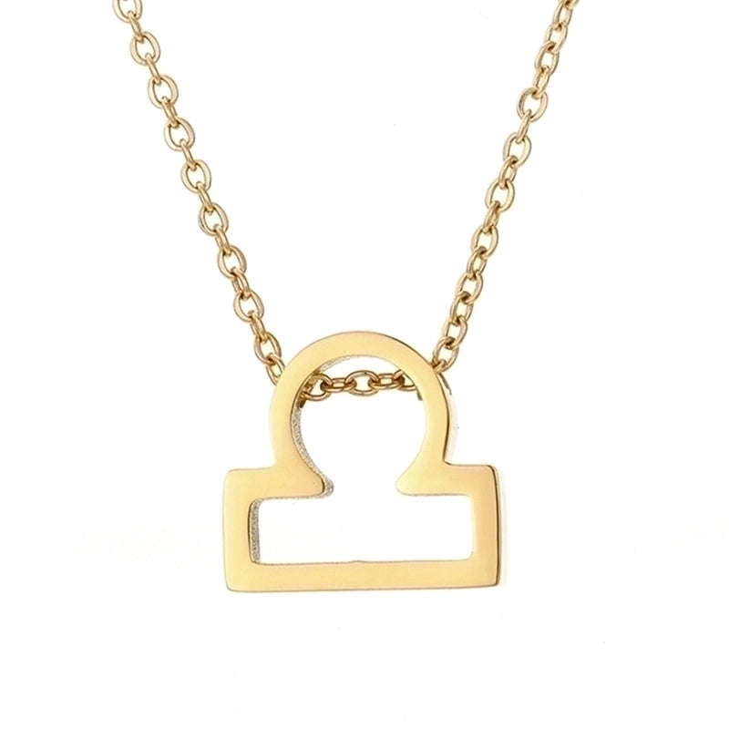 Stainless Steel Titanium Steel 14K Gold Plated Fashion Plating Constellation Necklace