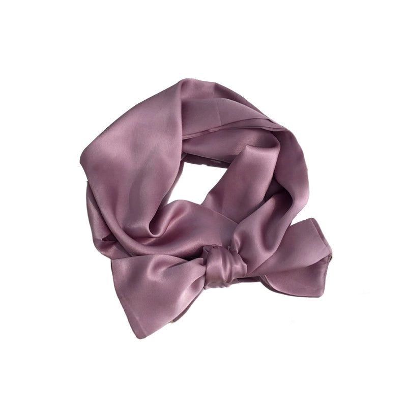 Women's Minimalist Classic Style Color Block Silk Silk Scarf