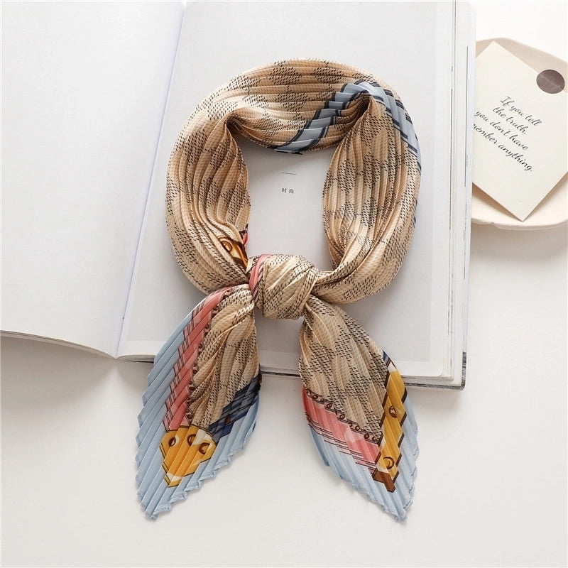 Women's Elegant Basic Classic Style Color Block Polyester Silk Scarf