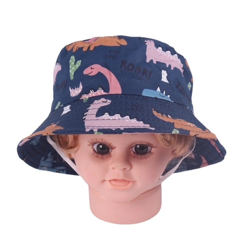 Children Unisex Basic Color Block Bucket Hat
