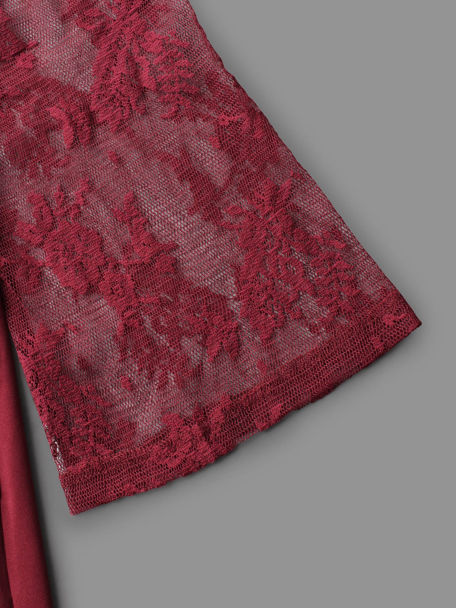 Crochet Lace Mesh Bell Sleeve Dress