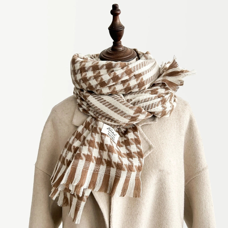 Women's Minimalist Classic Style Color Block Acrylic Polyester Scarf