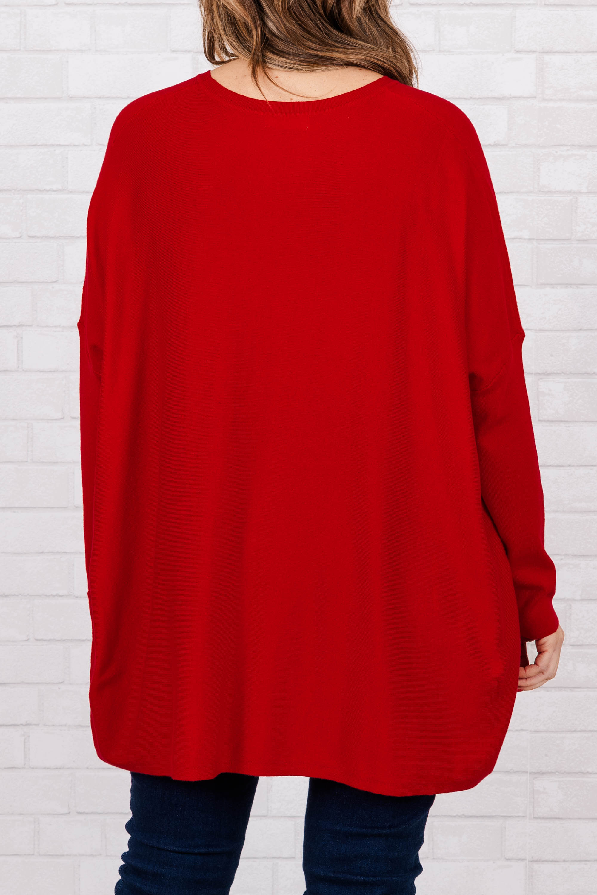 Snow Whispers Tunic. Red