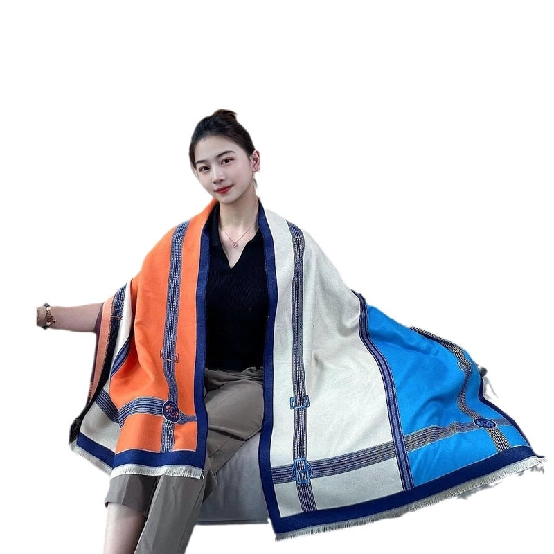 Belt Buckle High Quality Cashmere Air Conditioning Shawl Summer Office Nap Blanket Sofa Blanket Thermal Scarf Multi Explosions