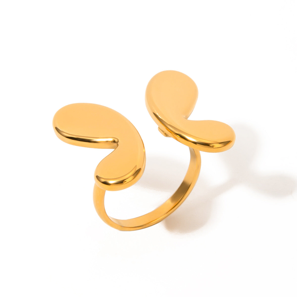 Stainless Steel Pearl Ring Ins Bow Ring Titanium Steel Bracelet Rings