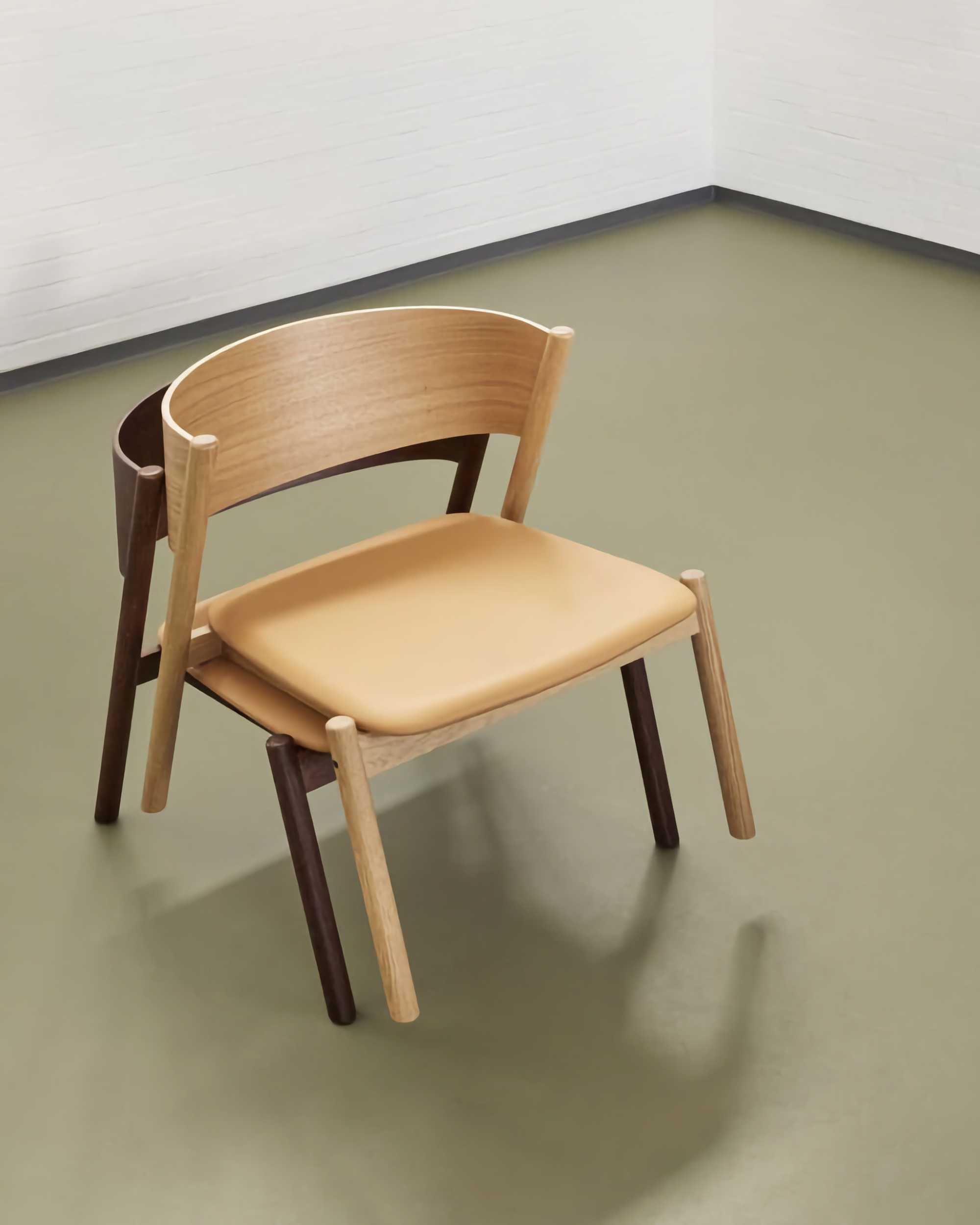 Hubsch Oblique lounge chair seat. natural
