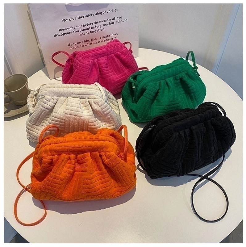 Women's Small All Seasons Plush Basic Cloud Shape Bag