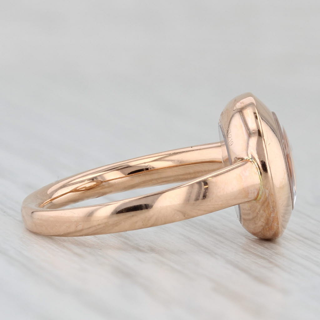 Chopard Happy Curves Diamond Ring 18k Rose Gold 829562-5009 Size 6.5 53