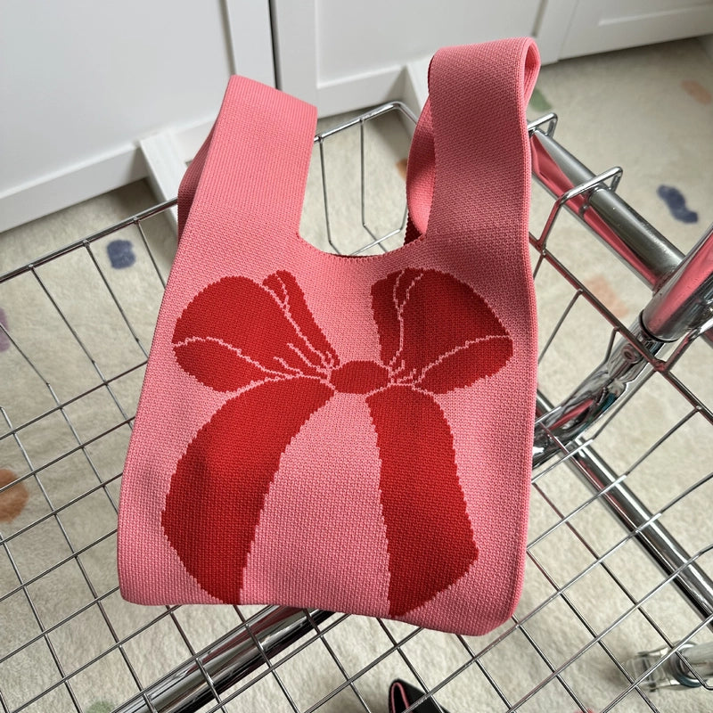 Women's Polyester Printing Color Block Cute Square Open Handbag
