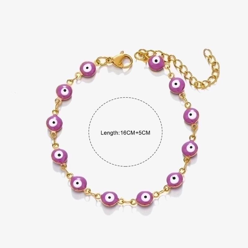 Cartoon Style Eye Stainless Steel Plating Bracelets