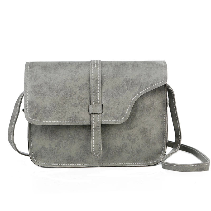 Women's Small Pu Leather Solid Color Vintage Style Square String Crossbody Bag