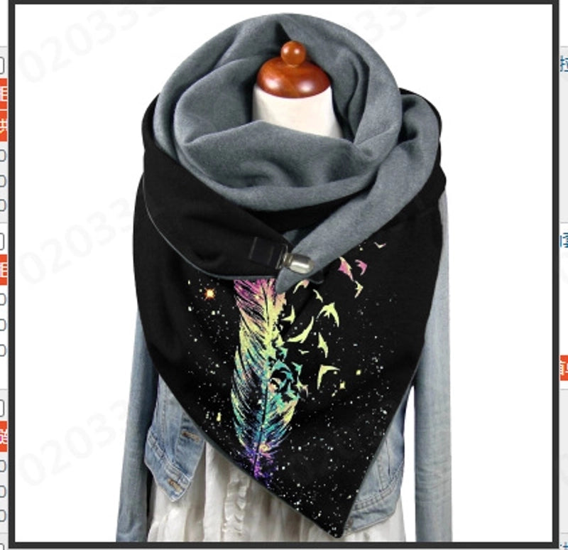 Women's Vintage Style Hedgehog Cat Butterfly Nylon Shawl