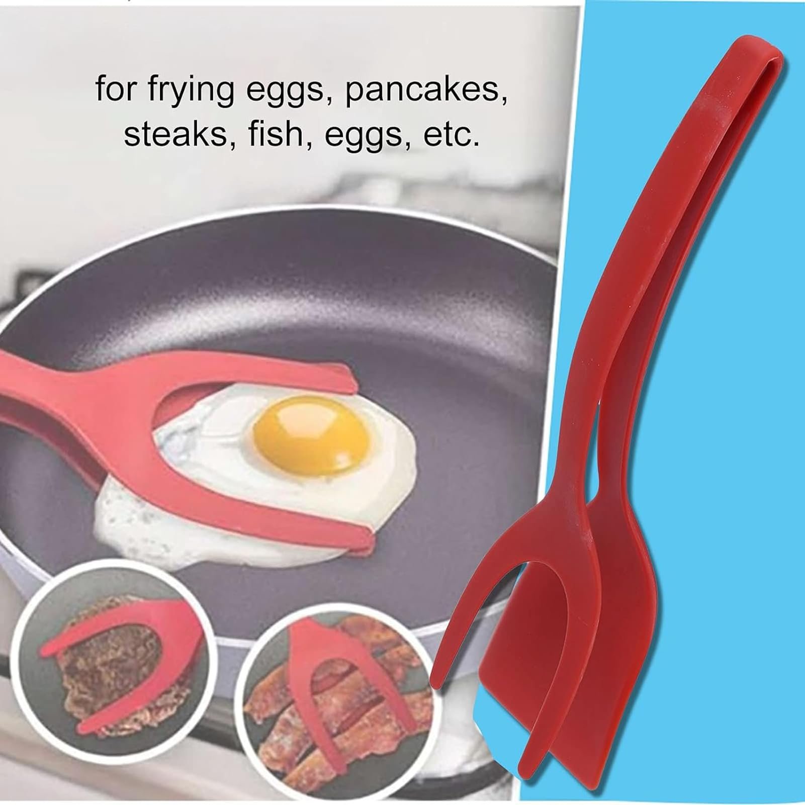 2 in 1 Grip Flip Spatula Tongs