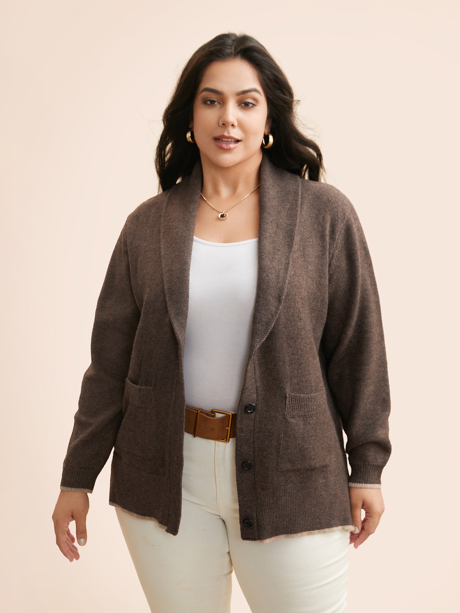 Supersoft Essentials Solid Shawl Collar Cardigan