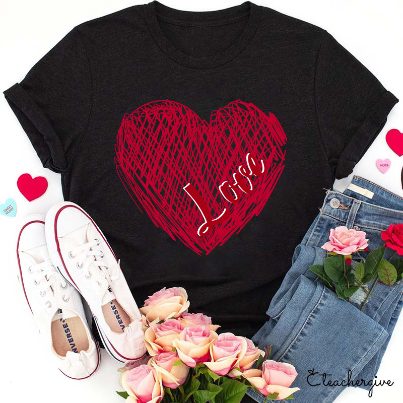 Love Heart Teacher T-Shirt