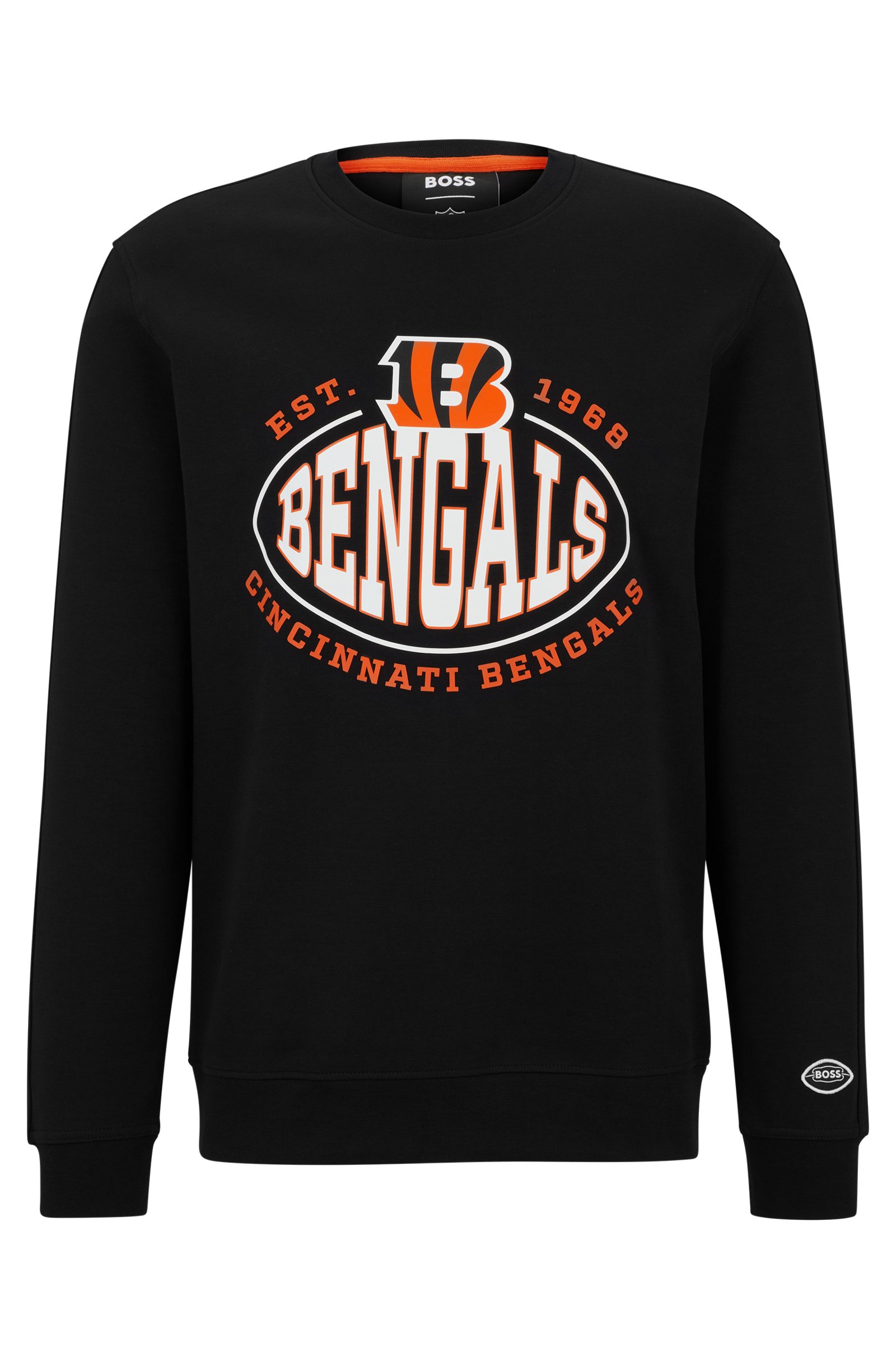 BOSS X NFL COTTON-BLEND SWEATSHIRT WITH COLLABORATIVE BRANDING