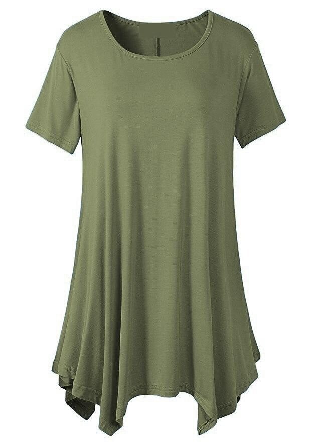 🔥Women's Summer Mid-length Short-sleeved T-shirt Loose Round Neck