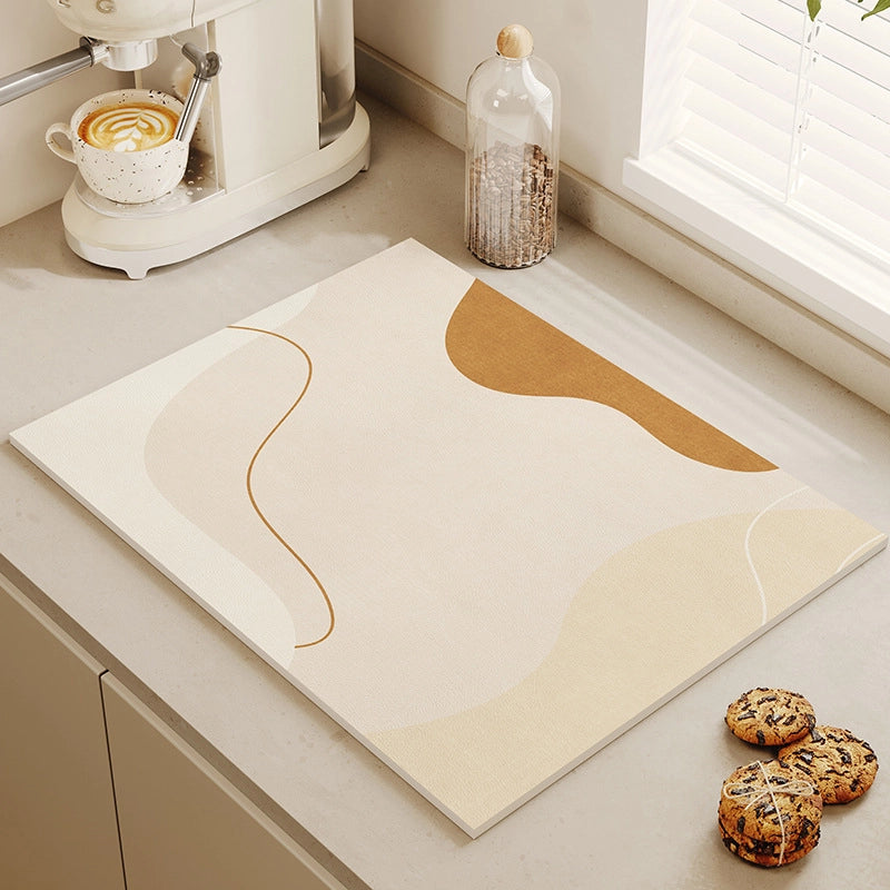 Quiet Wind Tea Bar Machine Water Absorbent Quick-drying Pad Kitchen Bowl Drying Pad Tableware Dining Table Insulation Pad Tea Cup Anti-ironing Pad