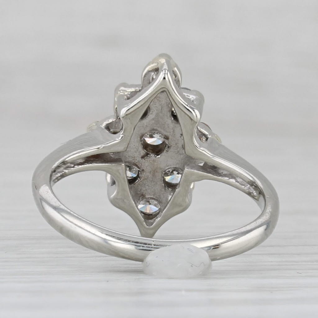 0.33ctw Diamnd Cluster Ring 10k White Gold Size 3