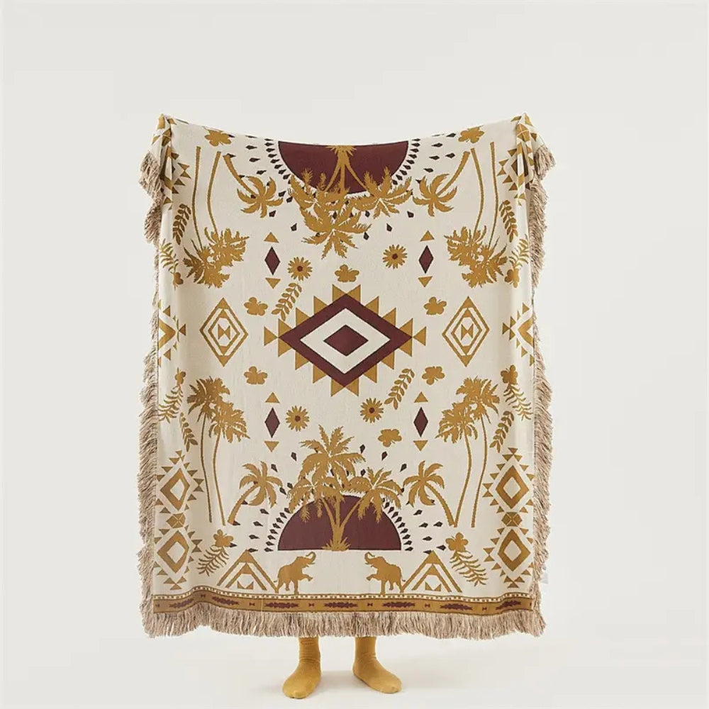 Geometric Knit Blanket