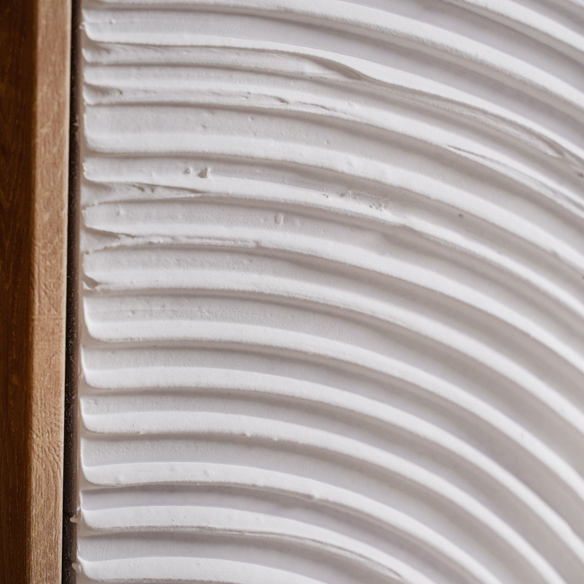 Japandi 3D Plaster Texture Framed Wall Art 32x24 Inch