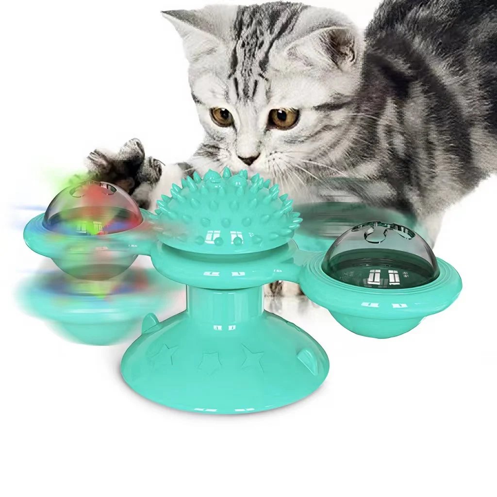 🔥  Interactive Windmill Cat Toys with Catnip