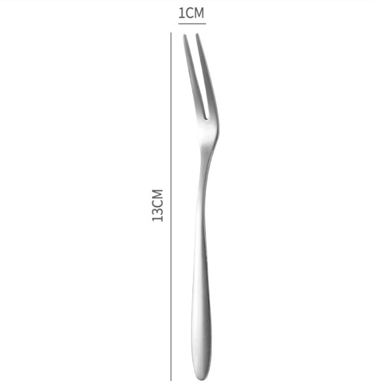 Casual Solid Color Stainless Steel Fruit Fork