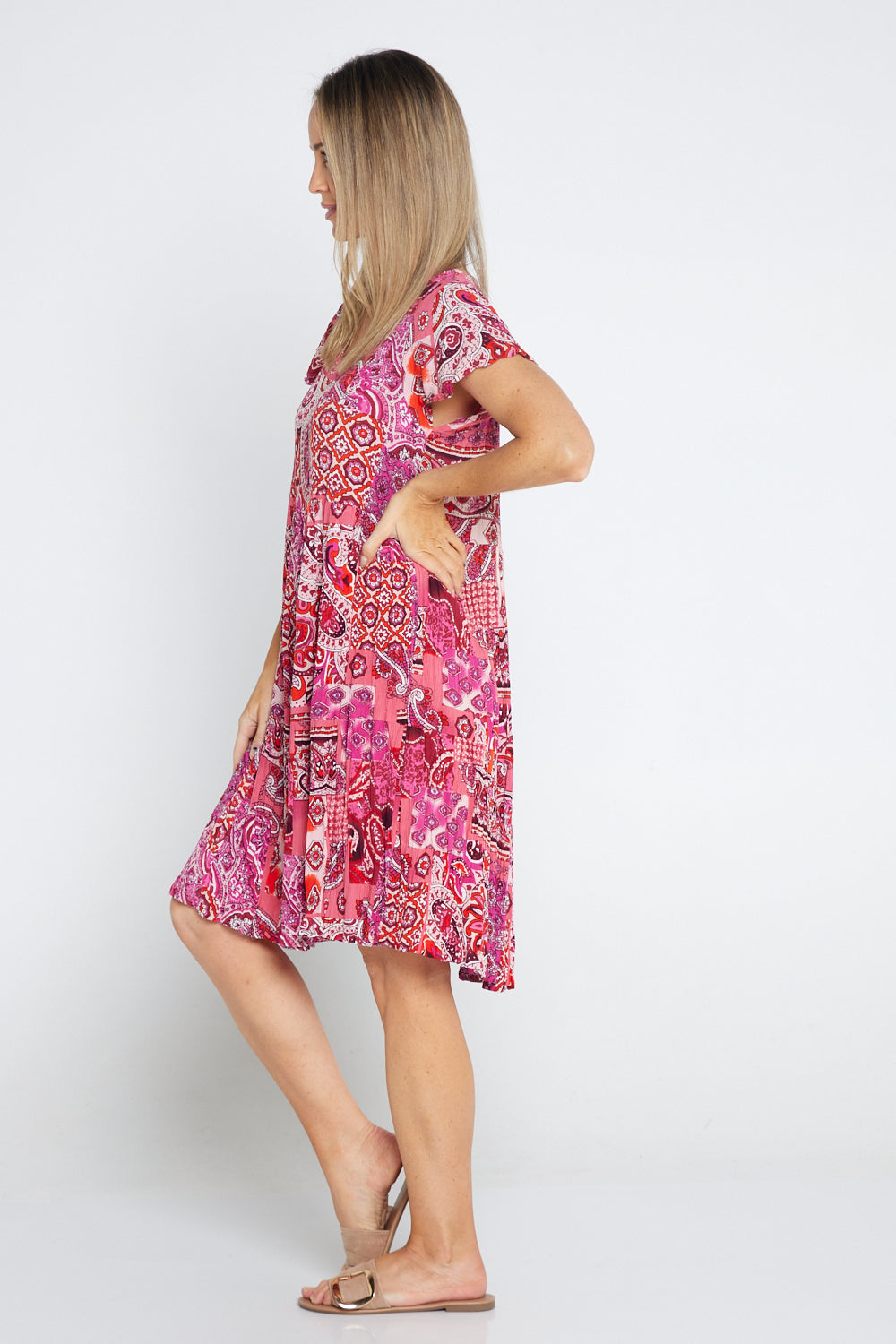 Kimberly Petite Dress - Paisley Pink