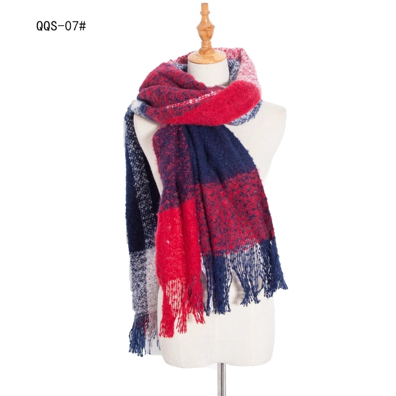 Unisex Casual Minimalist Lattice Polyester Scarf
