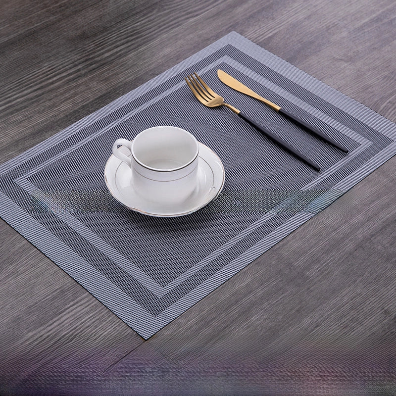 Chuangmu Placemat Western Placemat Environmentally Friendly PVC Woven Double Frame Dining Table Insulation Mat Household Hotel Tableware Mat