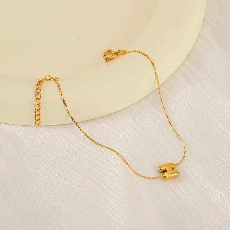 Casual Minimalist Letter 304 Stainless Steel 18K Gold Plated Bracelets In Bulk