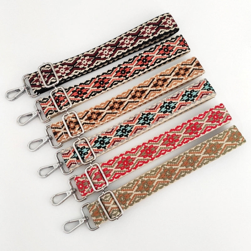 Polyester Cotton Geometric Bag Strap